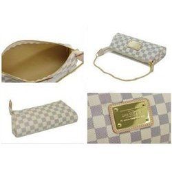 BOLSA LOUIS VUITTON EVA CLUTCH DAMIER AZUR - DUAS ALÇAS