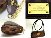 BOLSA LOUIS VUITTON EVA CLUTCH DAMIER EBENE - DUAS ALÇAS